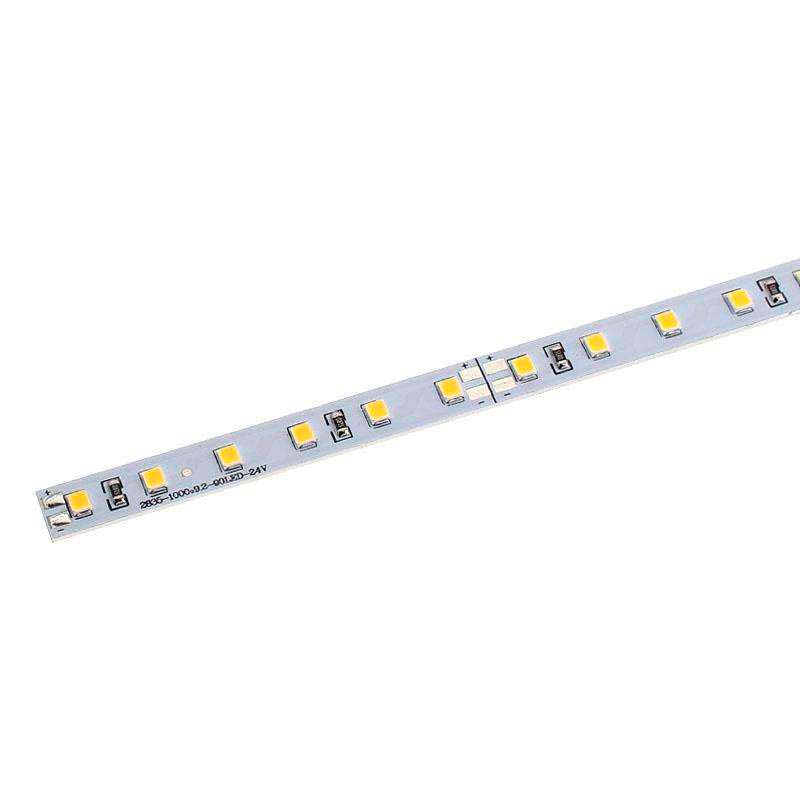 Tira LED rígida EPISTAR SMD2835, DC24V, 1m (90Led/m), 20W, IP20, Blanco neutro