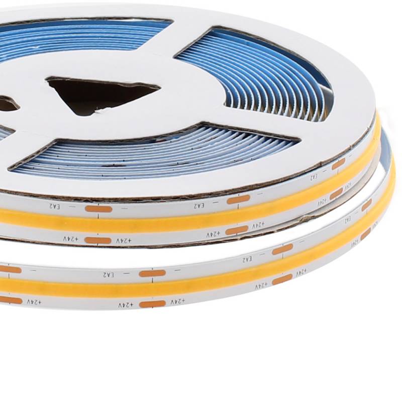 Tira LED Monocolor COB, DC24V, 5m (512Led/m), 75W, IP20, Blanco neutro