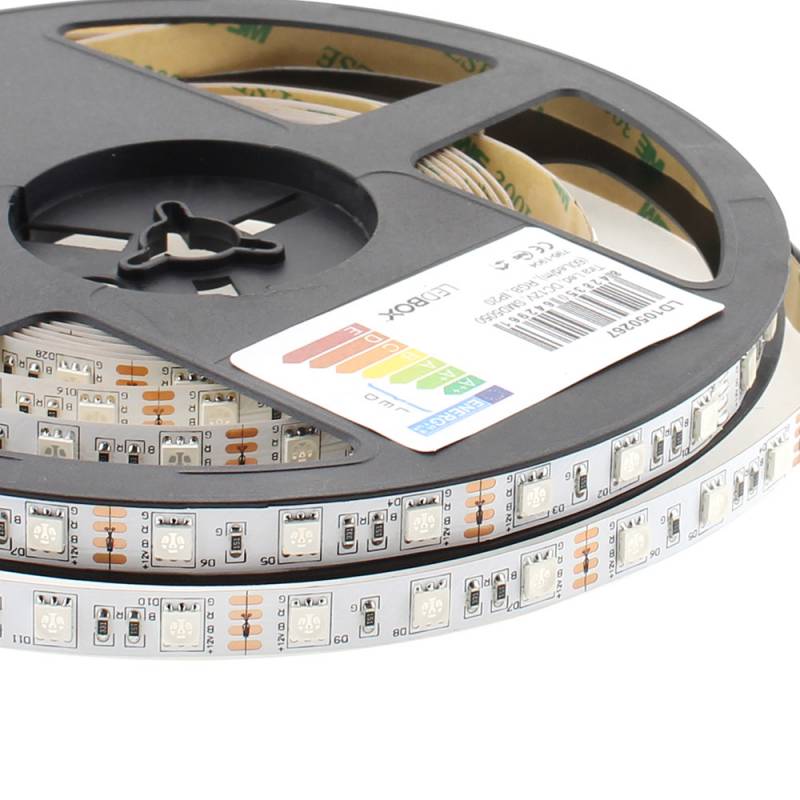Tira LED EPISTAR SMD5050, RGB, DC12V, 5m (60Led/m) - IP20, RGB