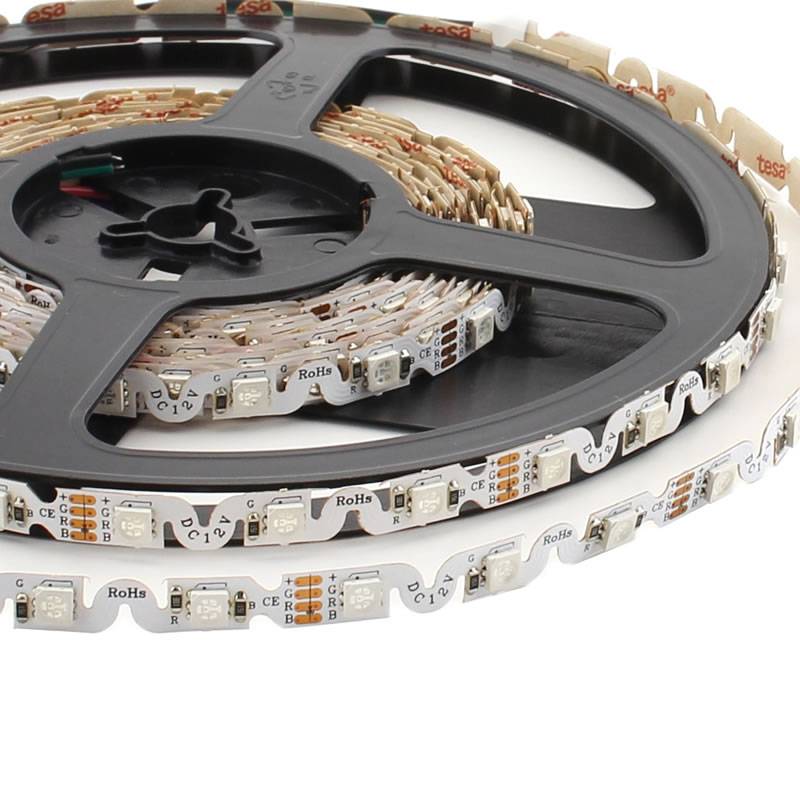Tira contorno LED SMD5050, RGB, DC12V, 5m, (48Led/m), 55W, IP20, RGB