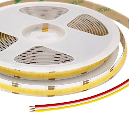 Tira LED Blanco Dual. CCT COB, DC24V, 5m (608 Led/m), 75W, IP20, Blanco dual