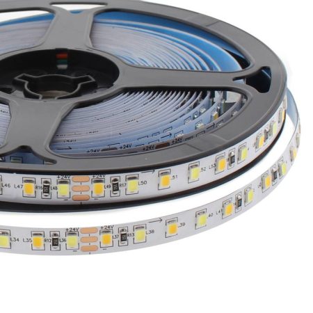 Tira LED Blanco Dual SMD2835, DC24V, 5m (120 Led/m), 80W, IP20, Blanco dual