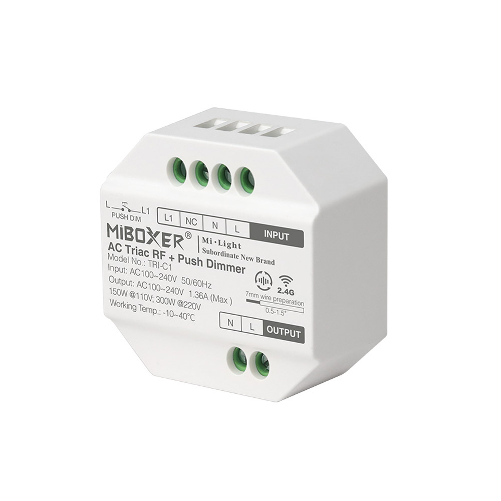 Regulador TRIAC Dimmer 300W, RF-multifunción C1