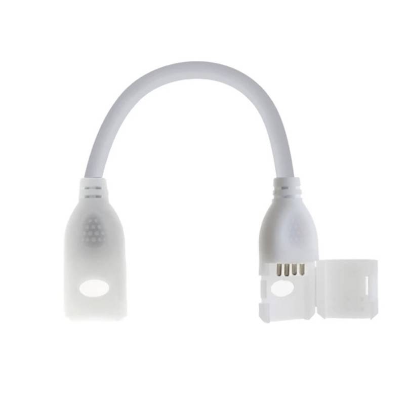 Conector alimentador-tira led 220V-RGB, conectores rápidos