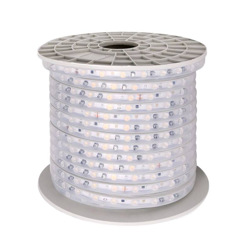 Tira LED 220V WALL WASHER 30º, 16*20mm, 12,5W/m, 50 metros, IP67, 25cm corte, Blanco cálido
