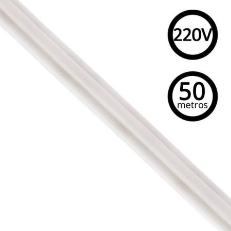 Tira LED 220V Slim COB, 288Led/m, 12W/m, Triac regulable, corte 5cm, carrete 50 metros. Silicona, Blanco neutro, regulable
