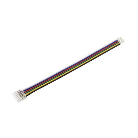 Conector Transparente con cable 14cm para tiras led RGB+CCT, PCB 12mm