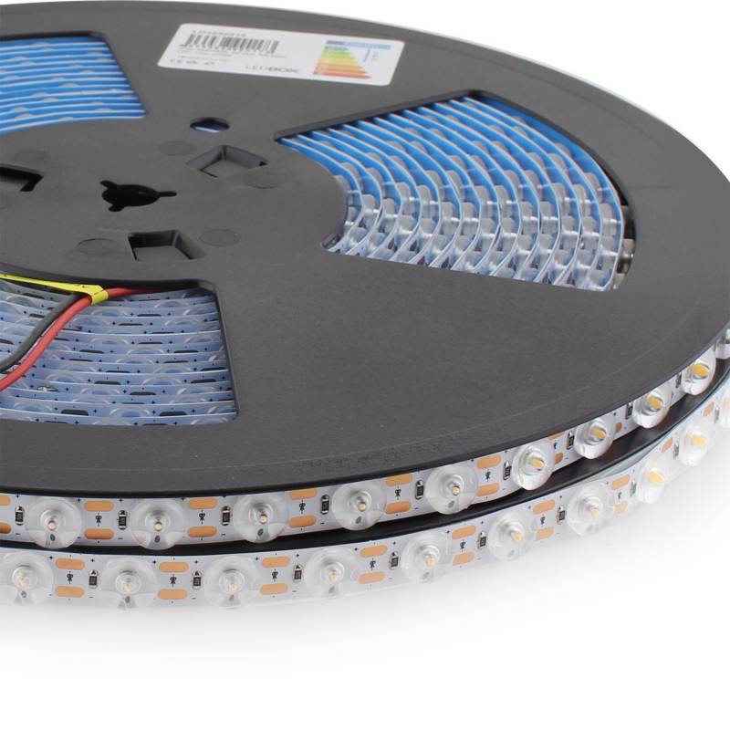 Tira LED DC24V, lente 170º LightBOX, 10 metros, 150W, IP20, 2cm corte, Blanco cálido 2700K