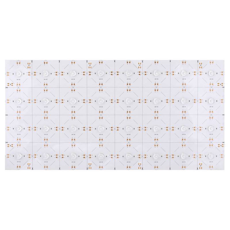 Hoja flexible DC24V, IP20, 240*480mm, 32led, lente 175º, 11W, Blanco frío