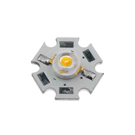 Chip led DC3V, 350mA, High Power Bridgelux, 1W, PCB 20mm, Blanco cálido