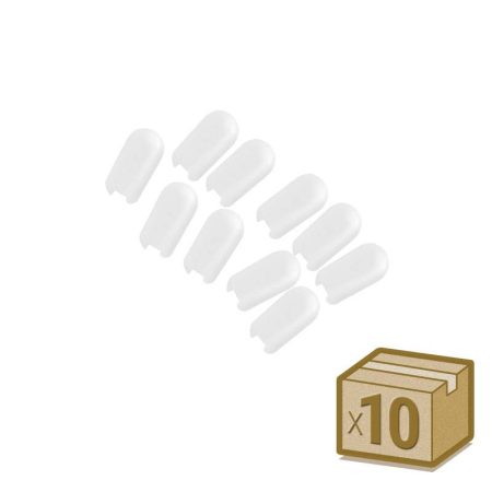 Pack 10 unidades Tapa NEON silicona 6x12mm color blanco, interior