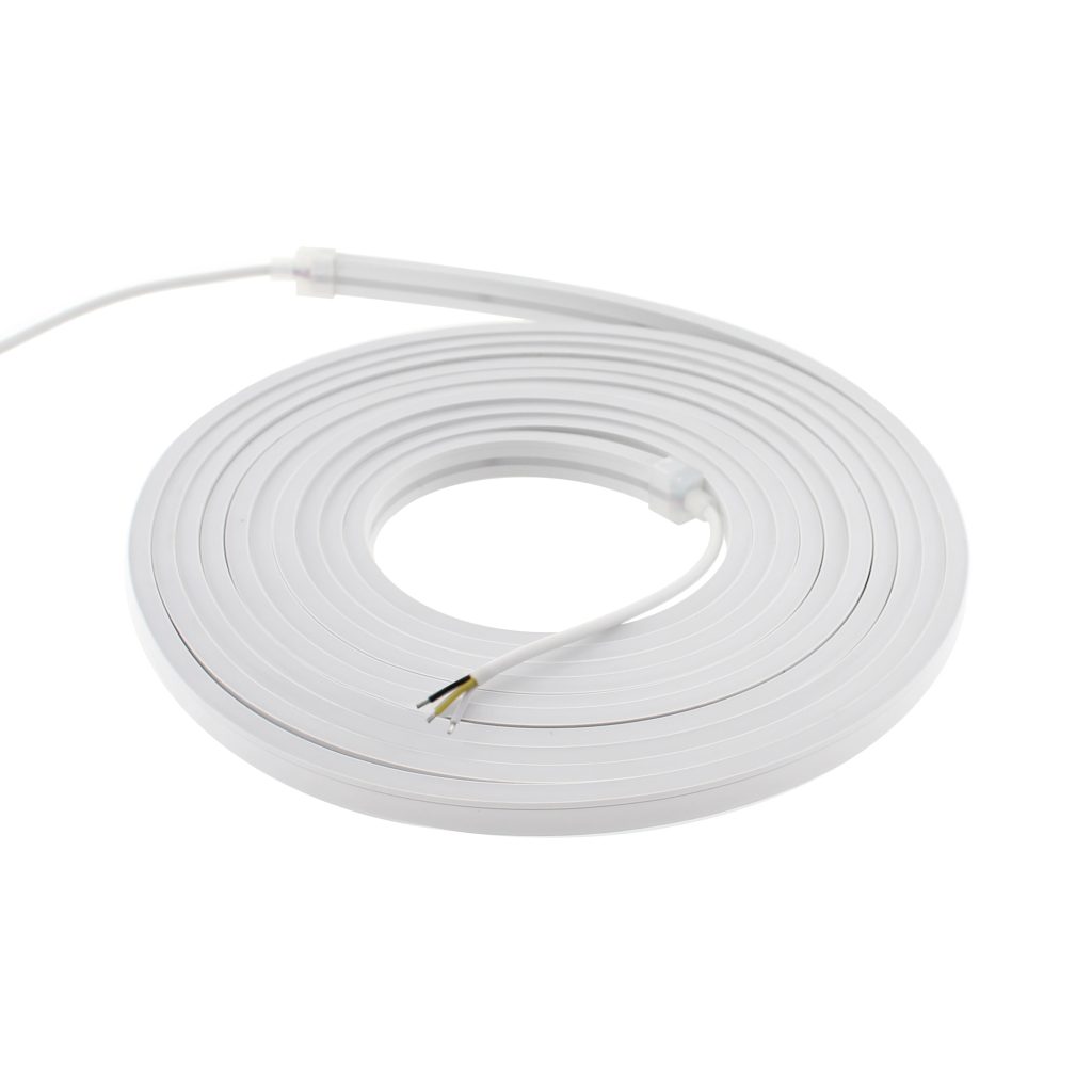 Led NEON Flex, 6x12mm, DC24V, 240Led/m, CCT, 5m, 90W, IP67, Blanco dual