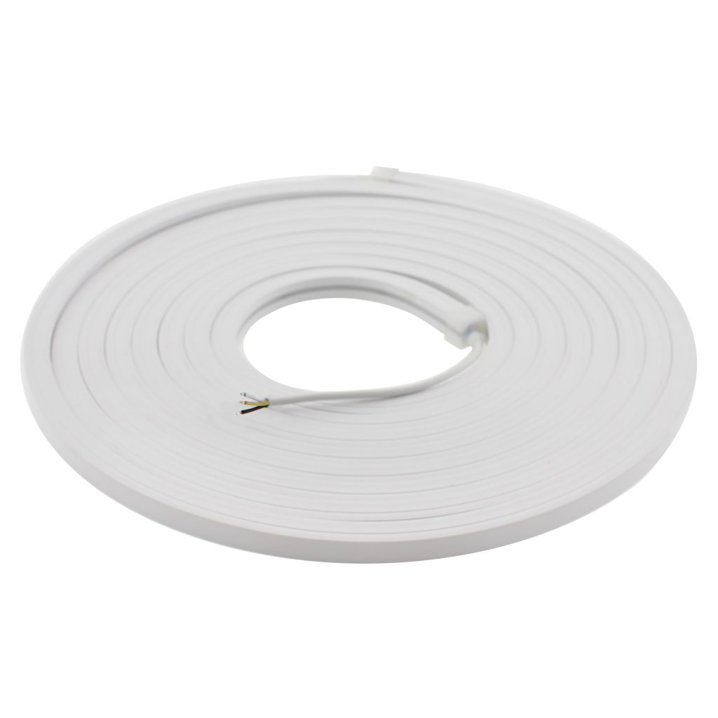 Led NEON Flex, 12x12mm, DC24V, 240Led/m, CCT, 5m, 90W, IP67, Blanco dual