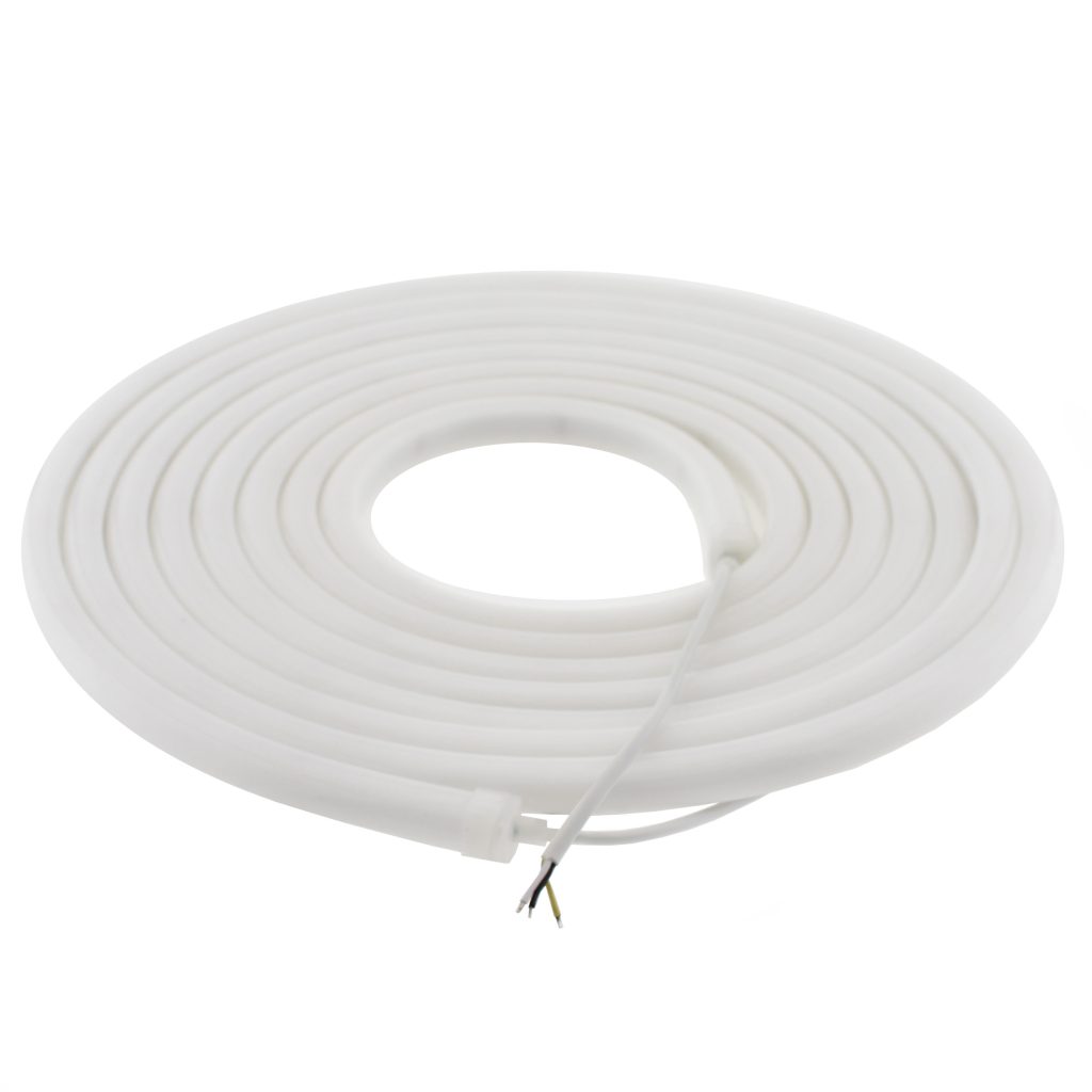 Led NEON Flex, 13x13mm, DC24V, 240Led/m, CCT, 5m, 90W, IP67, Blanco dual