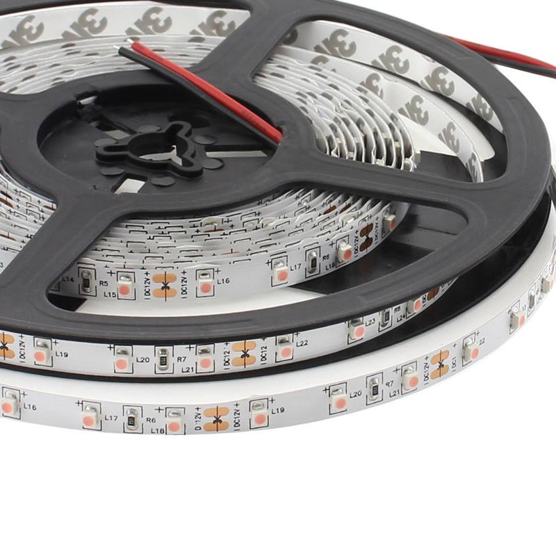Tira LED SMD3528, DC12V, 5m (60 Led/m), ROSA - IP20, Rosa/Magenta
