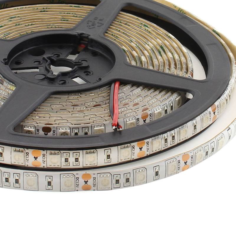 Tira LED UV Ultravioleta SMD5050, DC12V, 5m (60 Led/m) - IP65, Luz ultravioleta