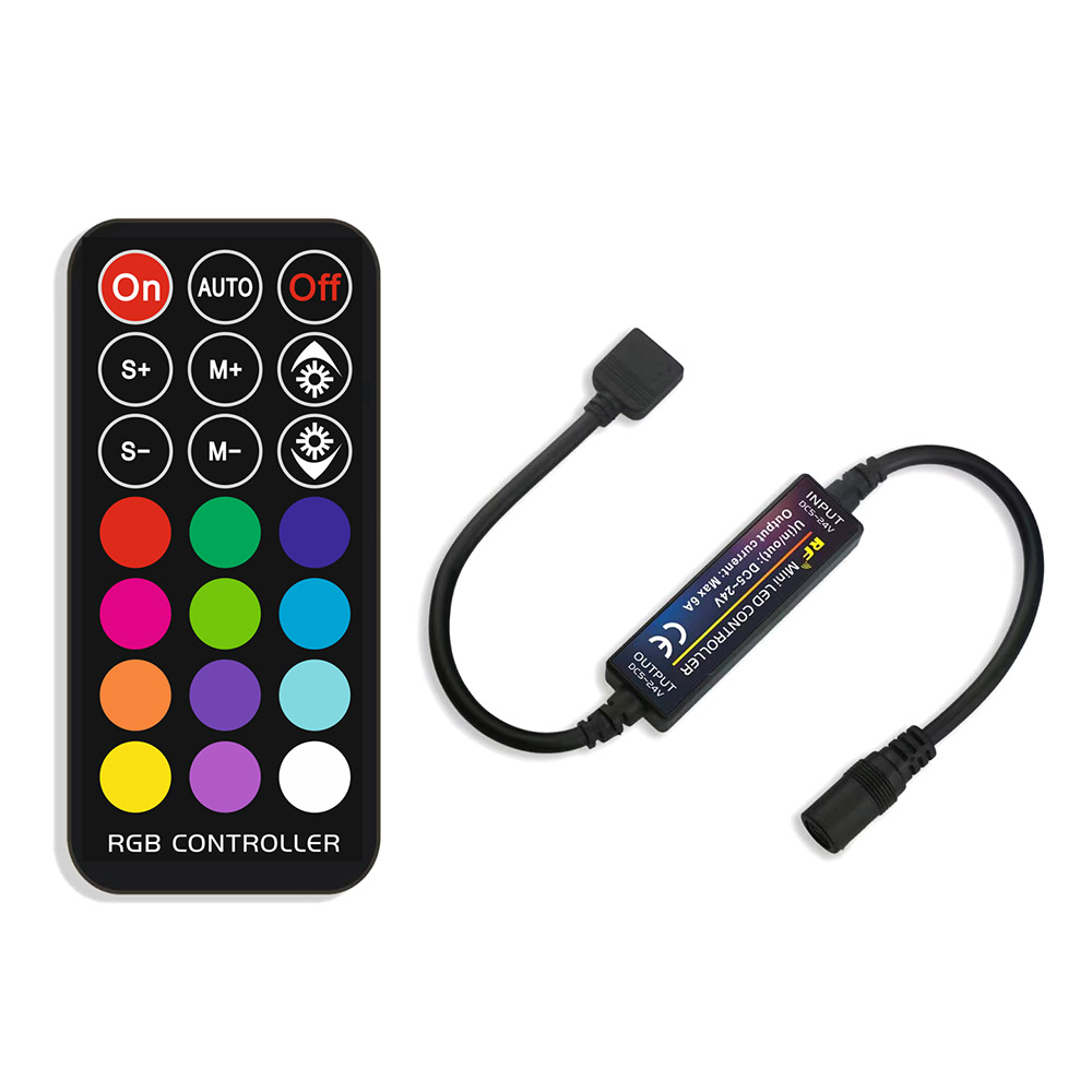 Controlador RF Mini tira LED RGB + mando