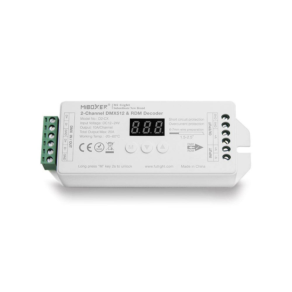 Decoder DMX512-RDM, CCT, 20A, 2.4Ghz RF