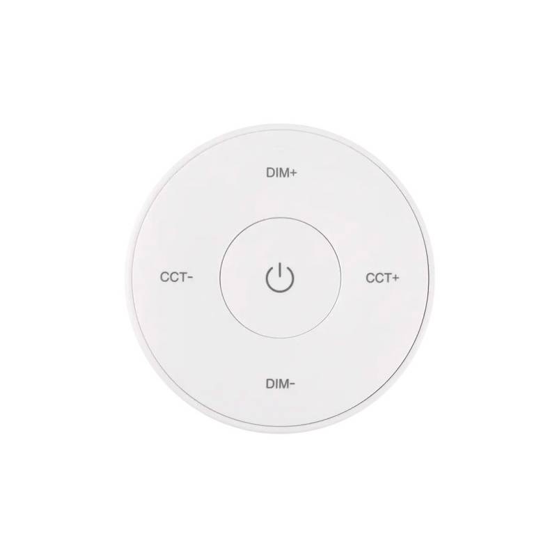 Mando Mini RF monocolor+CCT ROUND táctil, blanco