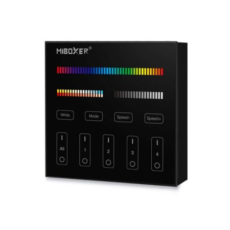 Mando 4 zonas RGB+CCT táctil B4, negro