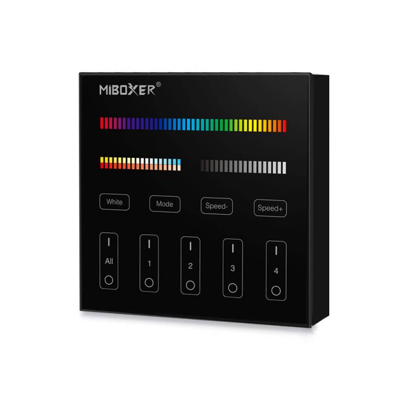 Mando 4 zonas RGB+CCT táctil B4, negro