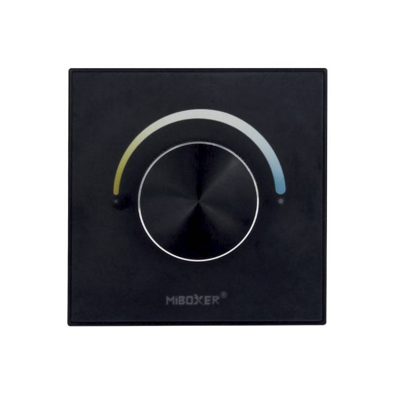 Controlador MONO/CCT empotrable con rueda giratoria, negro