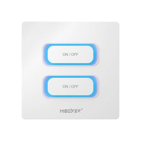 Interruptor inteligente doble WiFi + 2.4G, blanco