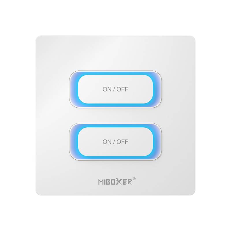 Interruptor inteligente doble WiFi + 2.4G, blanco