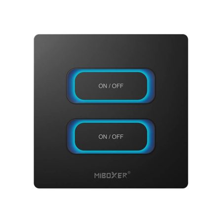 Interruptor inteligente doble WiFi + 2.4G, negro