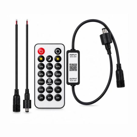 Controlador IP68, mono, RF + Bluetooth APP, DC5-24V, 6A + mando