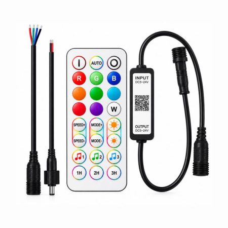 Controlador IP68, RGB, RF + Bluetooth APP, DC5-24V, 6A + mando