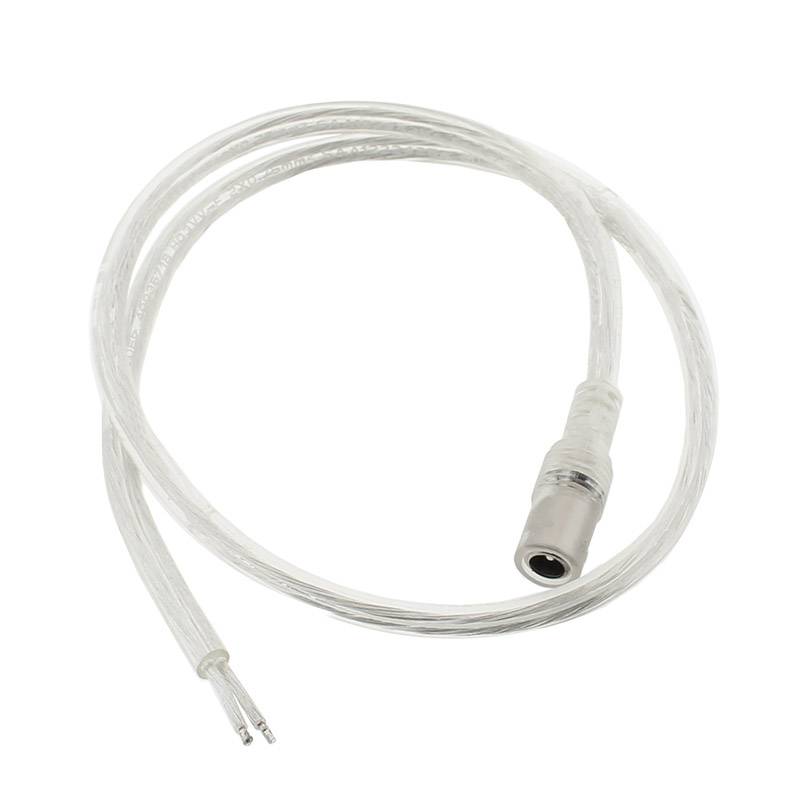 Cable de conexión DC Hembra 60cm transparente