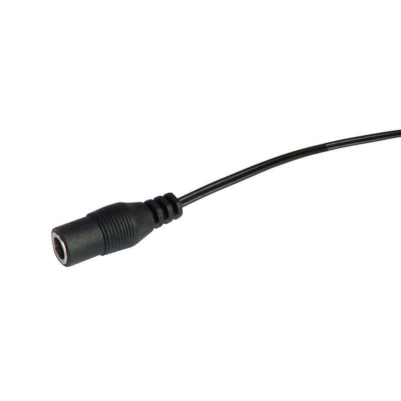 Cable DC 5,5*2,5mm Jack Hembra 100cm negro