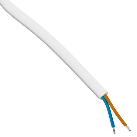 Cable plano 2x0,75mm, 1m, blanco