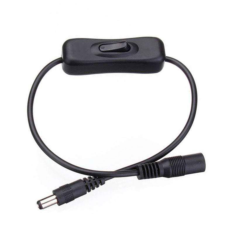 Cable conexión DC Jack Hembra-Macho con interruptor
