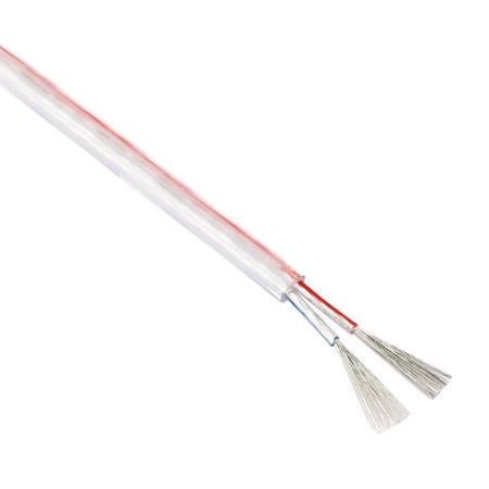 Cable redondo transparente 2x0,50mm Color Silver, 1m