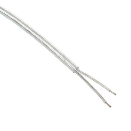 Cable redondo transparente 2x0,75mm Color Silver, 1m