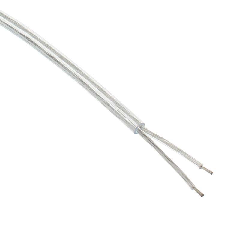 Cable redondo transparente 2x0,75mm Color Silver, 1m