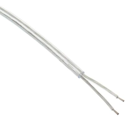 Cable redondo transparente 2x1mm Color Silver, 1m