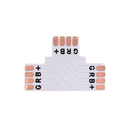 Conector T para tiras RGB 4 Pin - 10mm