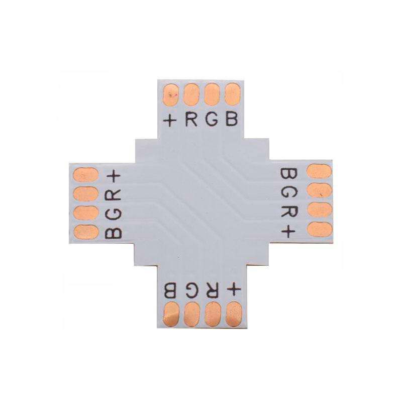 Conector X para tiras RGB 4 Pin - 10mm