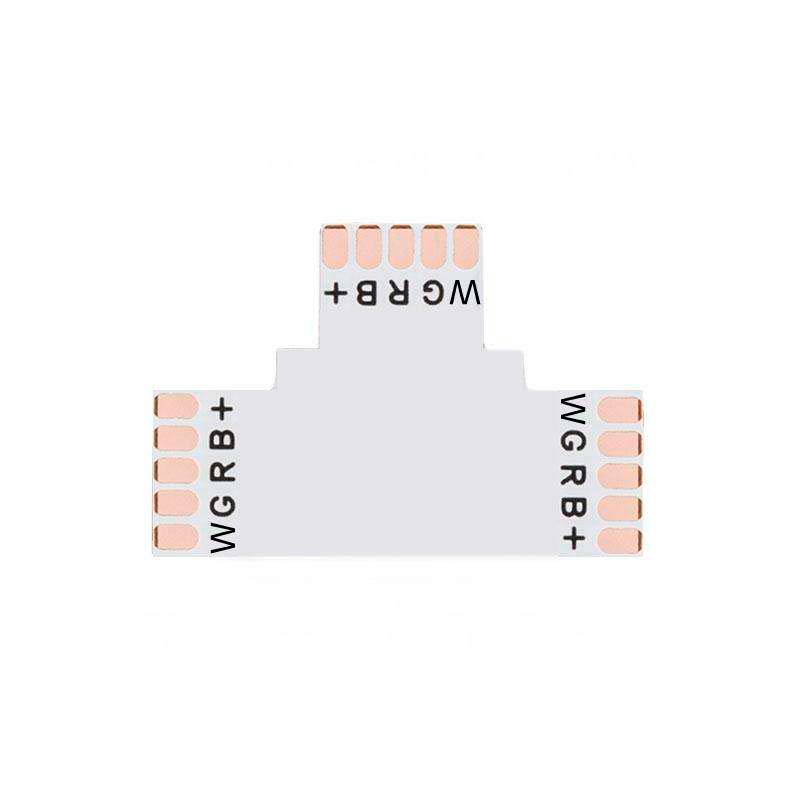 Conector T para tiras RGBW 5 Pin - 12mm