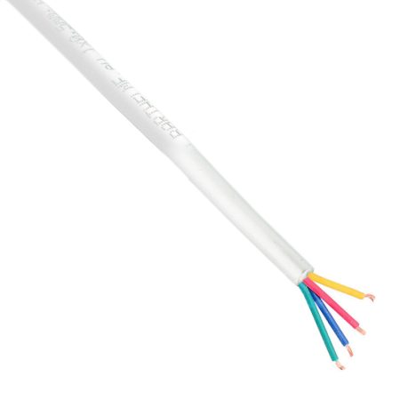 Cable redondo de conexión para tiras LED RGB 4x0,20mm - 1 metro, blanco