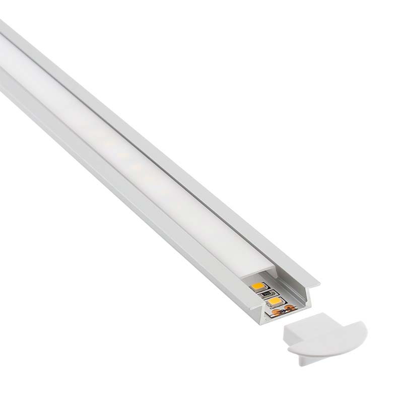 KIT - Perfil aluminio KOBE para tiras LED, 1 metro