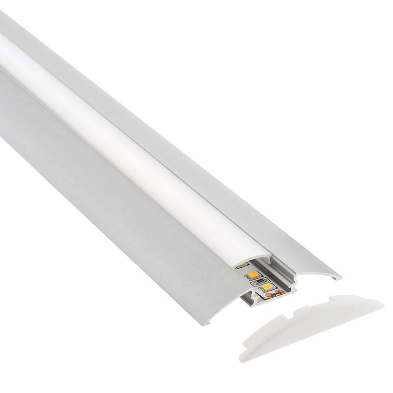 KIT - Perfil aluminio TREND para tiras LED, 2 metros