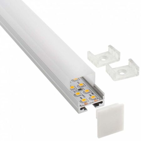 KIT - Perfil aluminio ALKAL SUSPEND para tiras LED, 2 metros