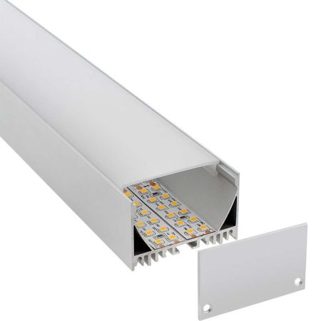 KIT - Perfil aluminio ZAK para tiras LED, 1 metro