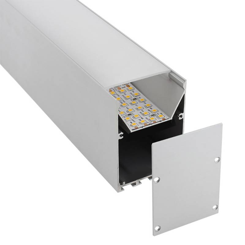 KIT - Perfil aluminio SERK para tiras LED, 1 metro