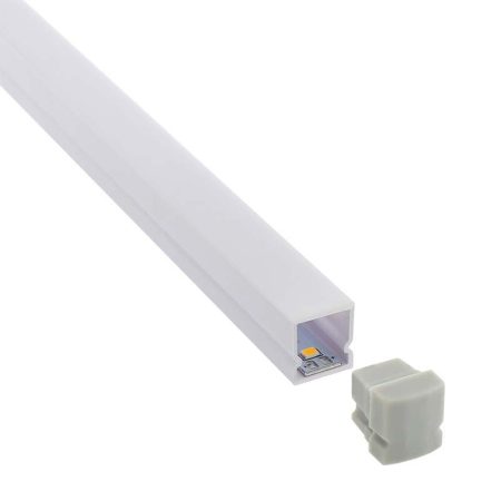 KIT - Perfil plástico CUB IP68 para tiras LED, 1 metro