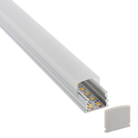 KIT - Perfil aluminio BOLL para tiras LED, 2 metros